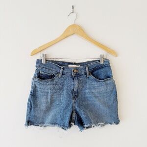 levi's light wash cut-off denim shorts